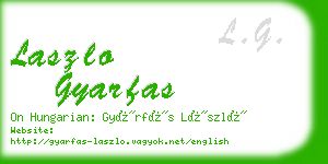 laszlo gyarfas business card